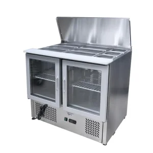 Salsera Refrigerada CALVAC 9 Depósitos Puertas de Vidrio Aire Estático