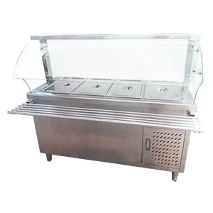 Salad Bar CALVAC 4 Depósitos con Cúpula Antiestornudo
