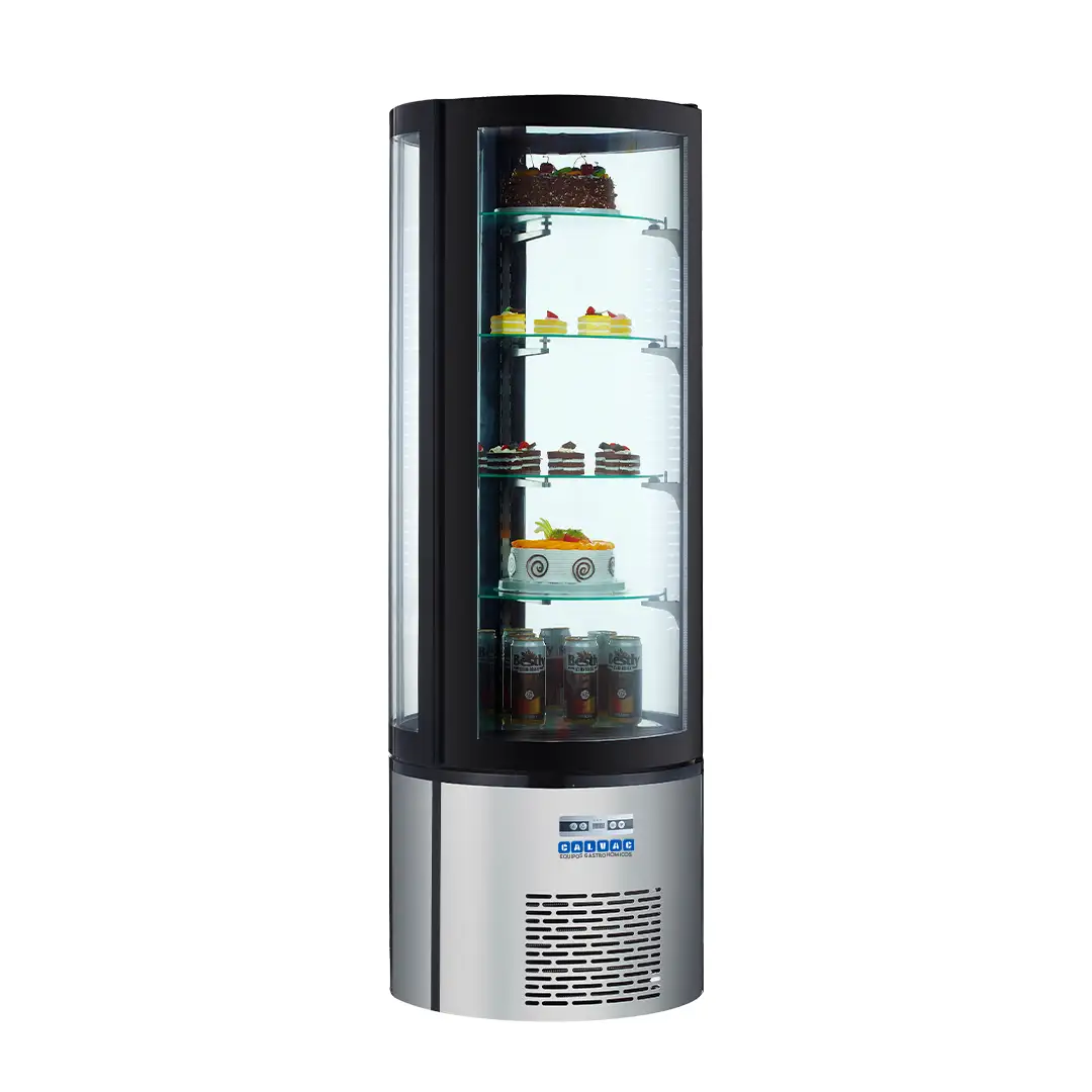 1934a.webp Vitrina Refrigerada CALVAC Vertical Redonda Frío Forzado