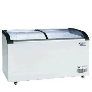 Congeladora Horizontal CALVAC 445 Litros 2 Puertas de Vidrio Curvo