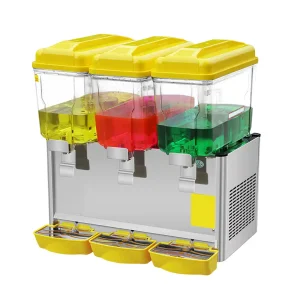 Expendedora de Jugo 3 Frascos de 18 Litros Base Acero Inoxidable